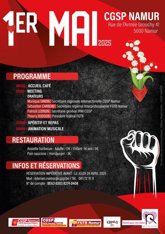 Affiche namur 1er mai 2025 v2